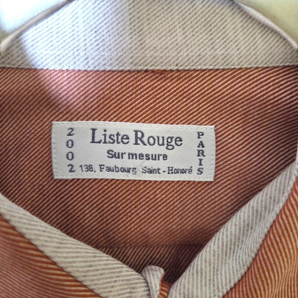 Liste Rouge Sur Mesure Paris Mens XL Cotton Cashmere Shirt France - Picture 6 of 12